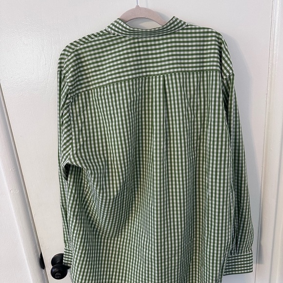 Peter Millar 100% cotton weekender finish green checkered Button up Men’s shirt - Picture 2 of 4